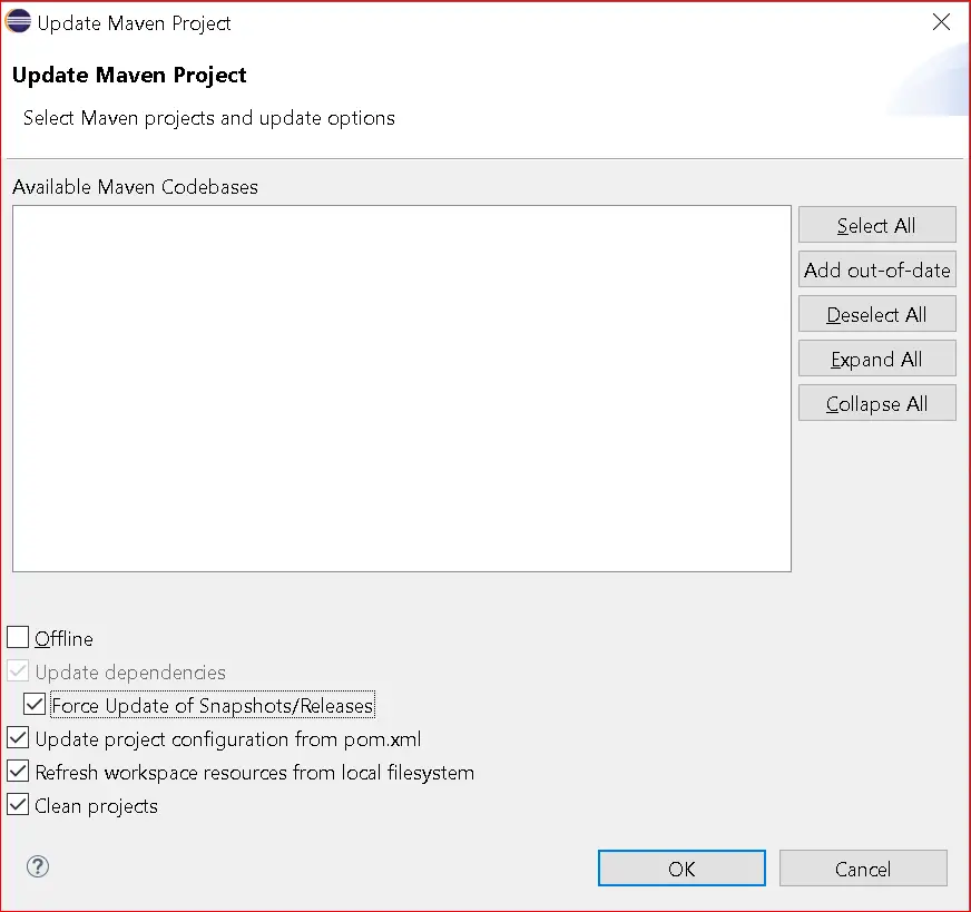 maven check snapshot release update dependencies eclipse