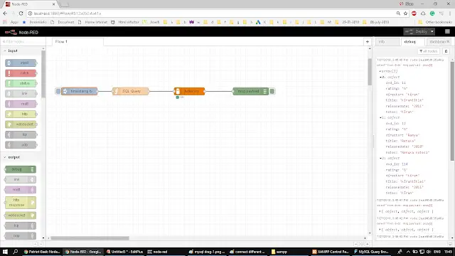 Connect node mysql node-red