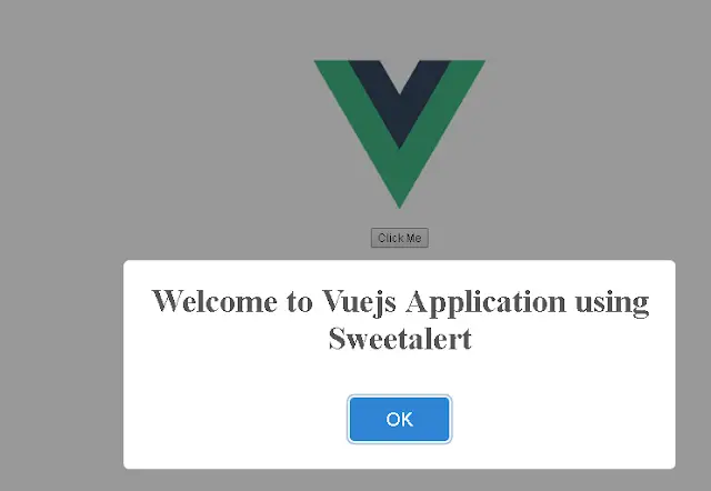 vue sweetalert examples  popup notification 